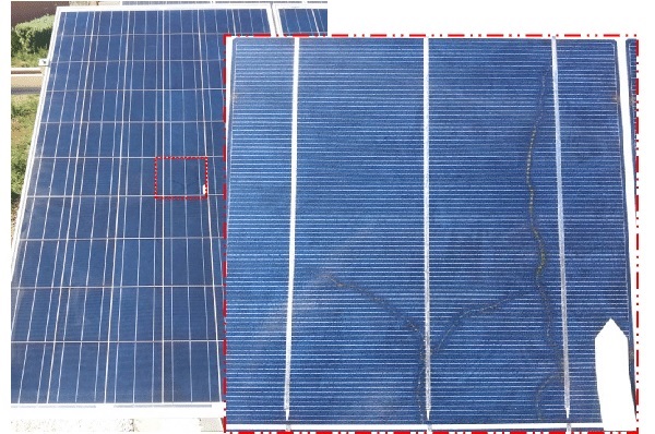 Dấu hiệu tấm PV đang gặp sự cố - Tấm pin có vệt màu bất thường