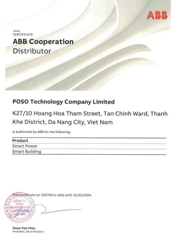 Nhà phân phối thiết bị điện ABB