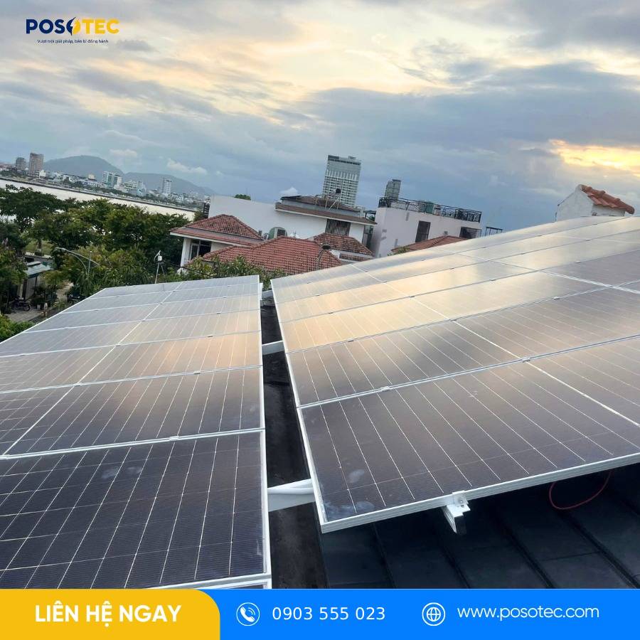 Tấm pin điện năng lượng mặt trời cho khu Euro Village Đà Nẵng