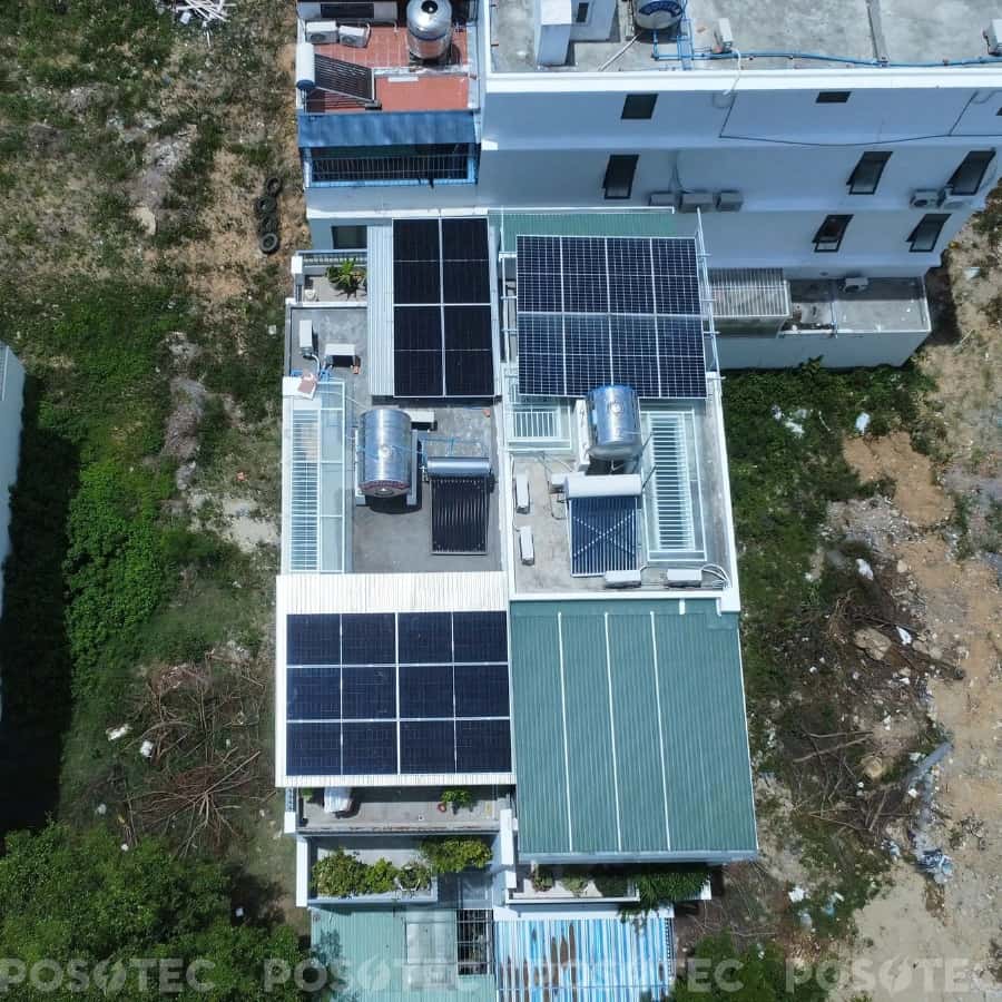 Hoàn thiện mái nhà thi công điện mặt trời hệ 6.1kWp bám tại tại Nha Trang