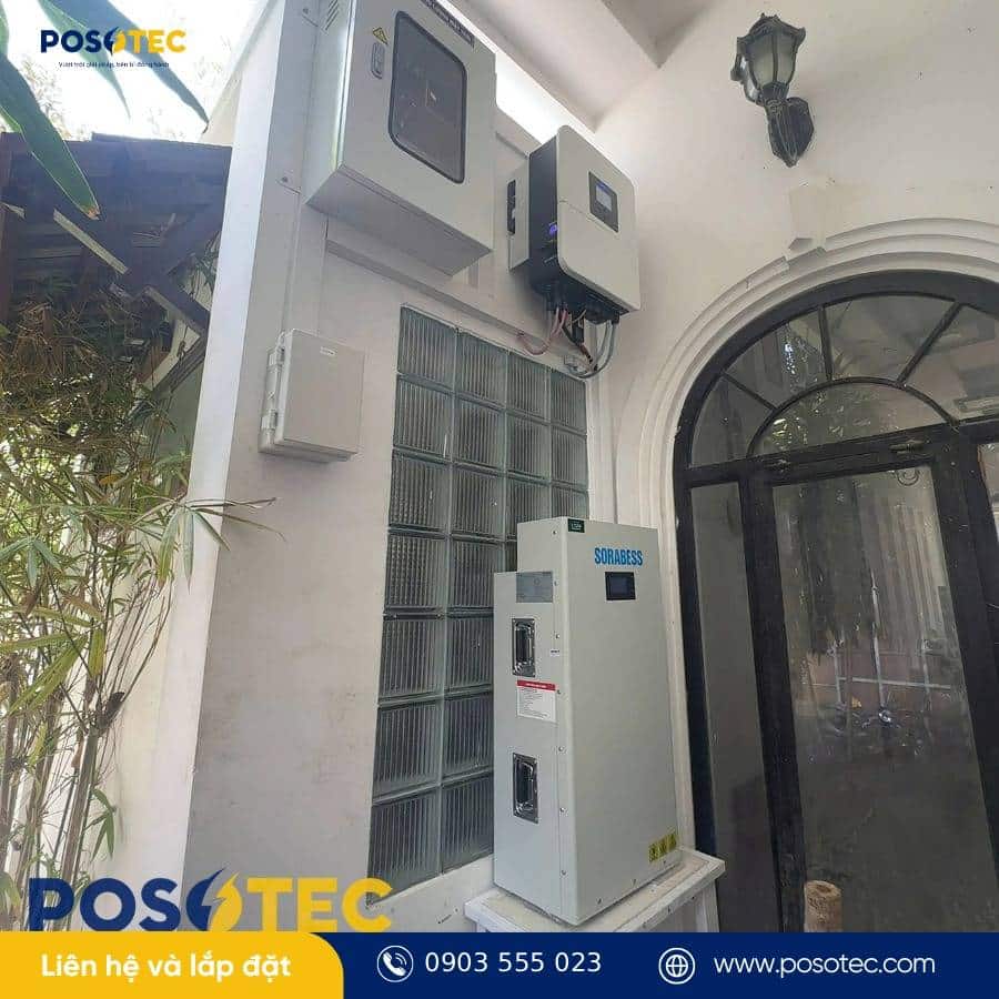 Bộ nverter hybrid điện mặt trời 7.26kWp Cam Ranh