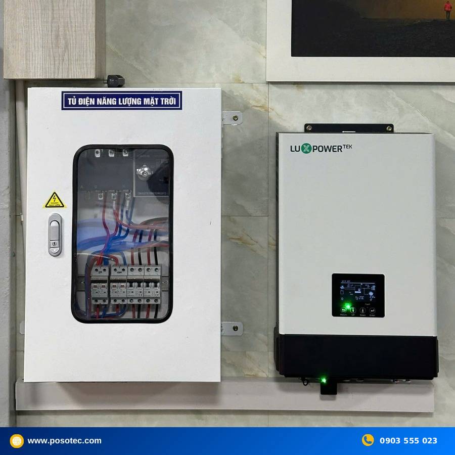 Bộ invert lắp đặt điện mặt trời tại quán billiards Nha Trang