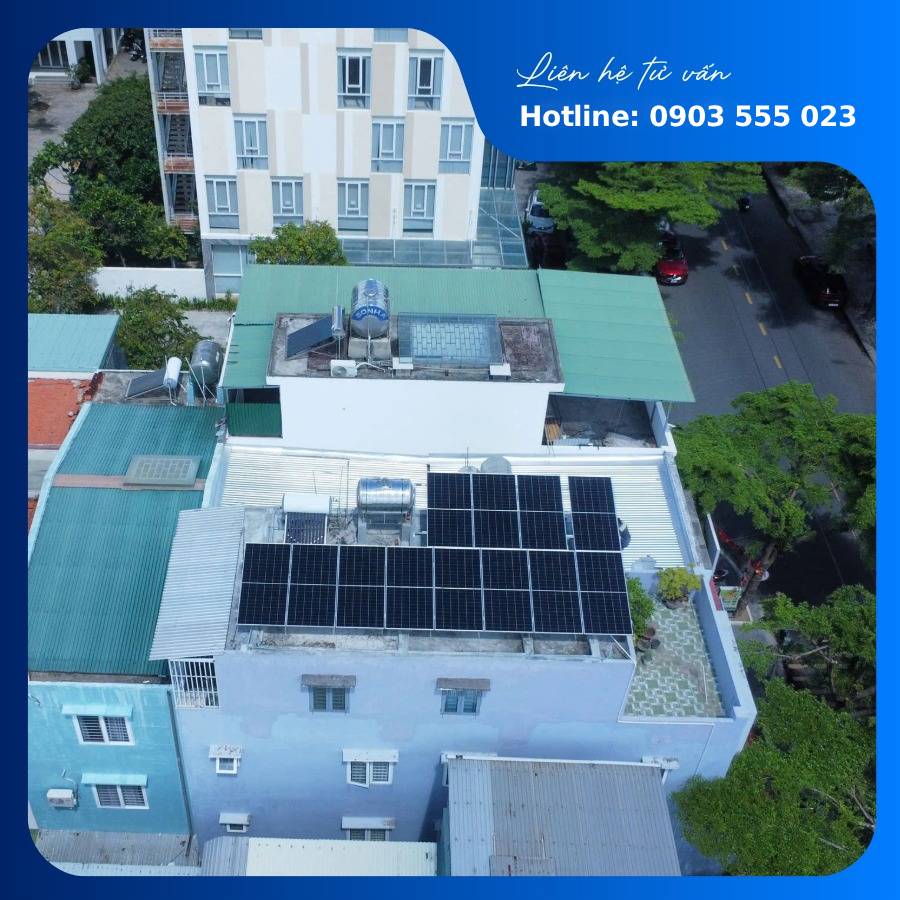 hệ thống điện mặt trời áp mái 7.2kWp cho hộ gia đình tại Nha Trang