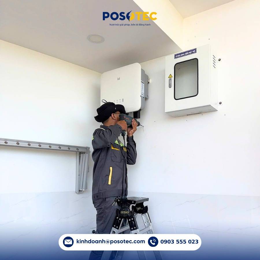 thi công điện mặt trời hệ bám tải 3 pha 9.15kWp tại Nha Trang