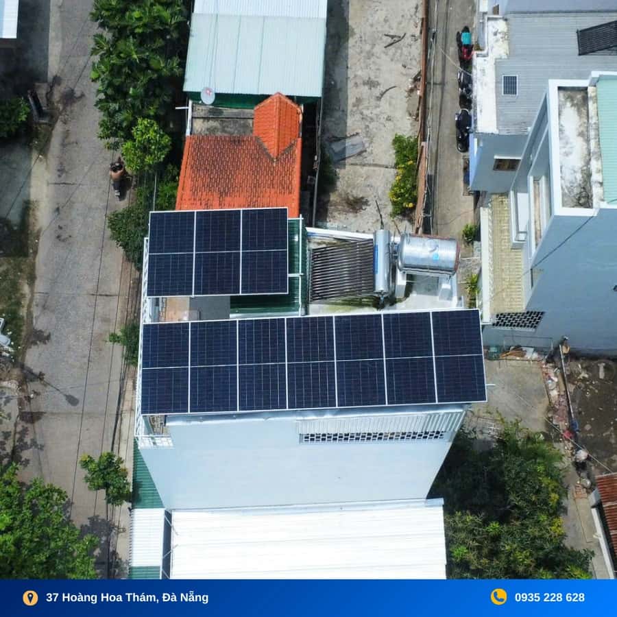 Tấm pin PV Risen 580Wp lắp tại Nha Trang