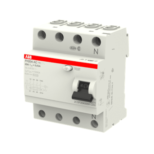 2CSF204006R1400 - Cầu dao chống dòng rò RCCB 4P 40A 30mA  FH204 AC-40/0,03