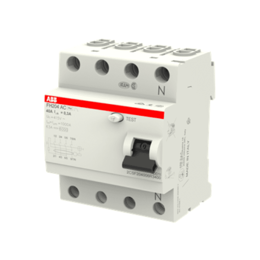 2CSF204006R3400 - Cầu dao chống dòng rò RCCB 4P 40A 300mA  FH204 AC-40/0,3