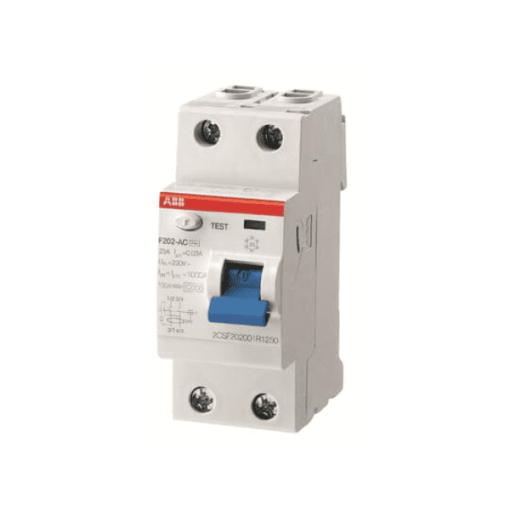 2CSF202005R1800 - Cầu dao chống dòng rò RCCB 2P 80A 30mA  F202 AC-80/0,03